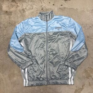 Starbury by Stephen Marbury Track Jacket Light Blue Silver Athletic Zip Up Men M